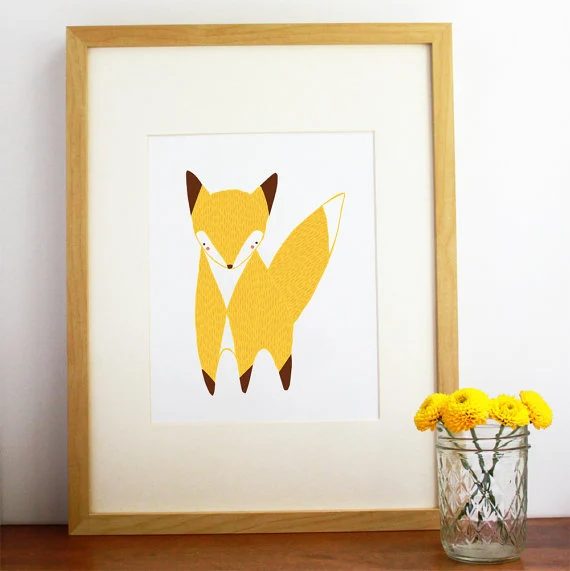 Etsy little fox print