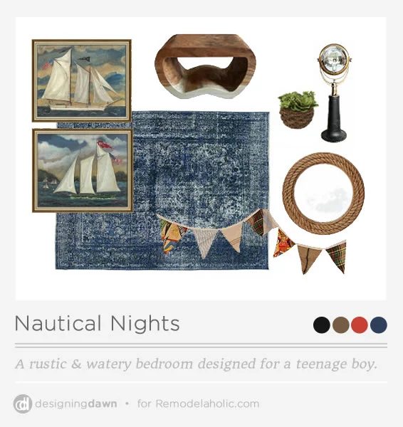 Rustic nautical teen boy bedroom options