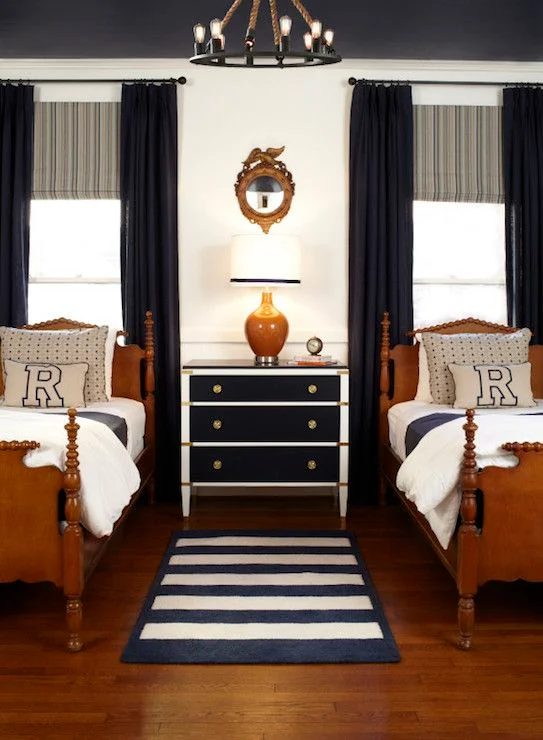 Classic teen boy room, nautical inspired | Found on decorpad.com