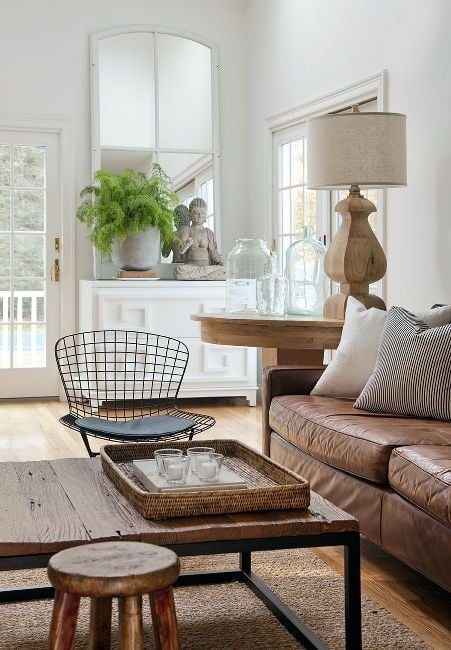 Decorating with Neutrals: striking neutral living room