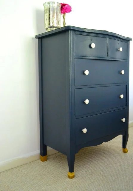 blue dresser