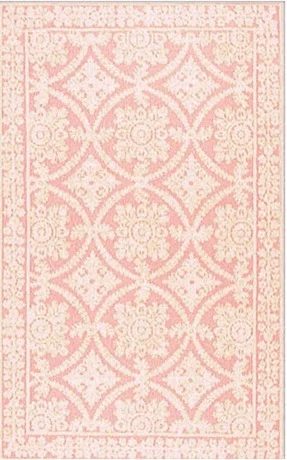 Romantic Chic Romantic Lace Rosa Contemporary Rug