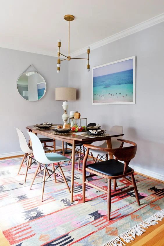 Neutral Mid-Century Modern Dining Room Decorating Tips and options