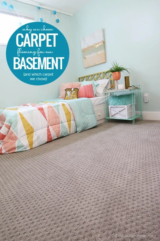 Why We Chose SHAW Carpet Flooring For Our Basement And Which Luxe Textured Carpet We Chose #Bekob