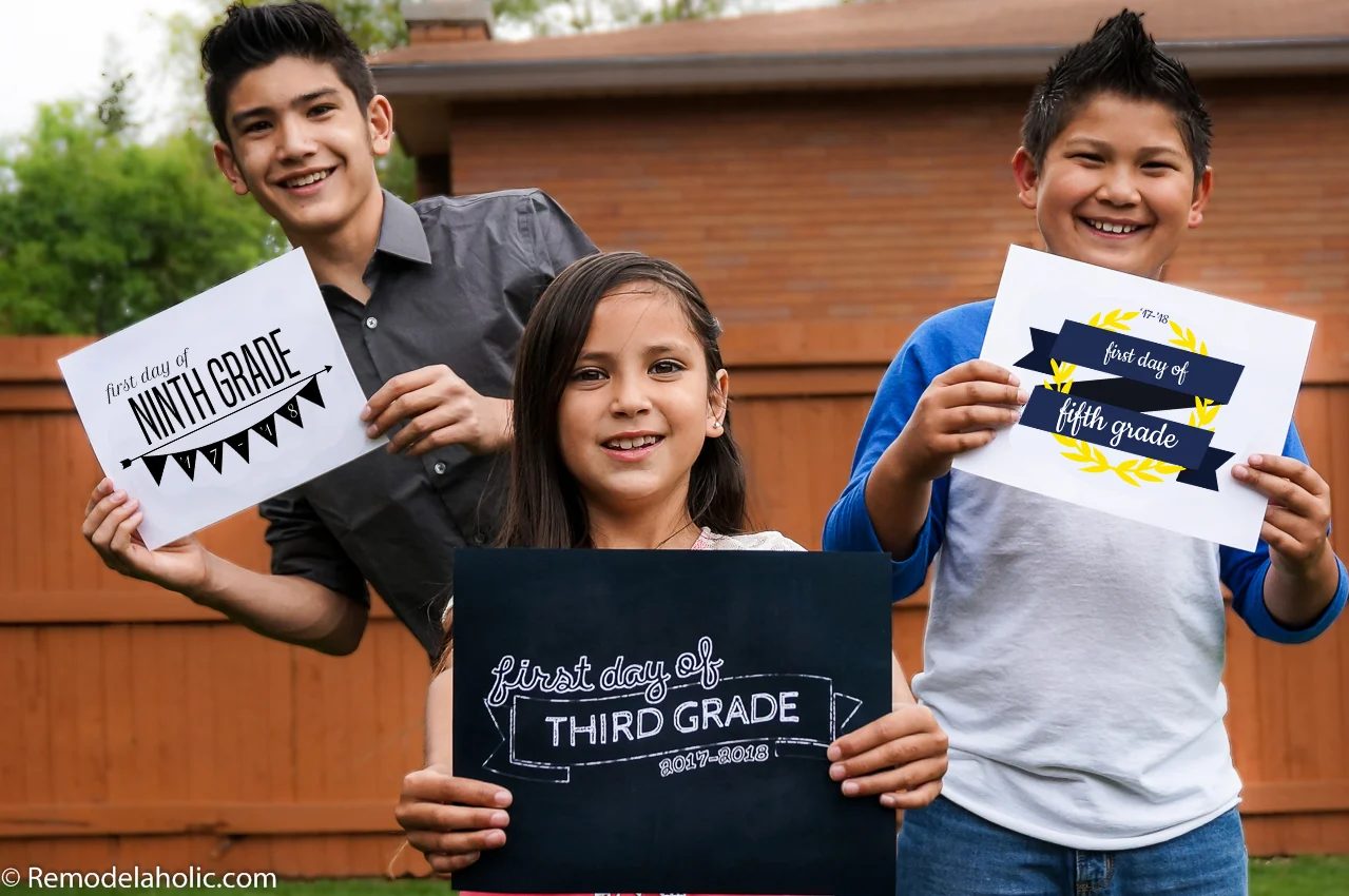 Free Printable First Day of School Signs