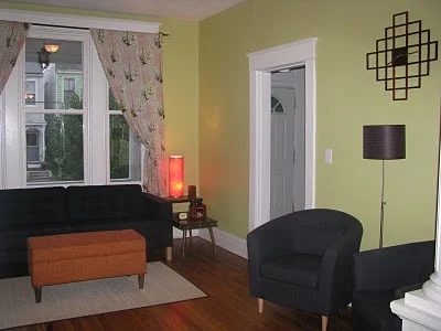 New Living Room Color Using Valspar’s Olive Marinade