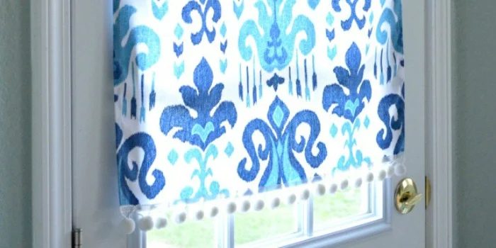 No Sew Handmade Magnetic Curtain for a Half Door Window