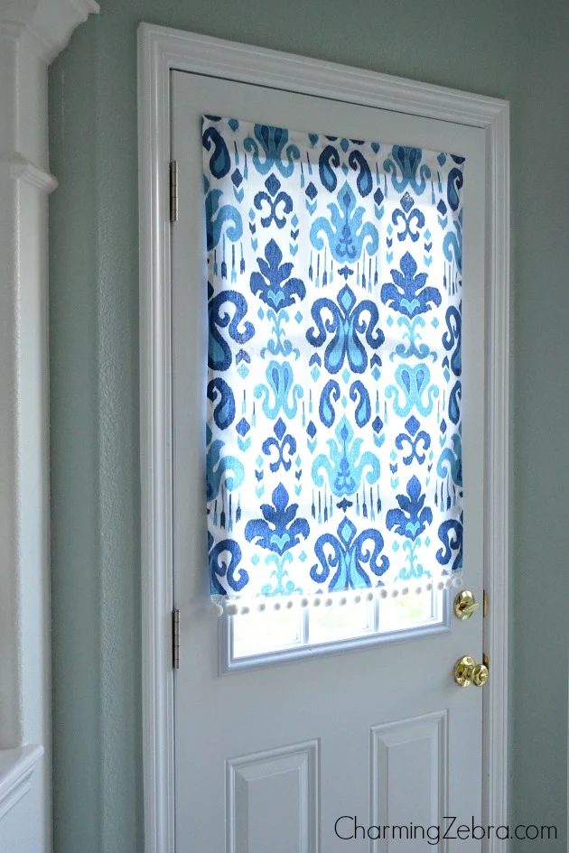 Handmade magnetic curtain window blind shade for a half door window curtain Charming Zebra on Bekob