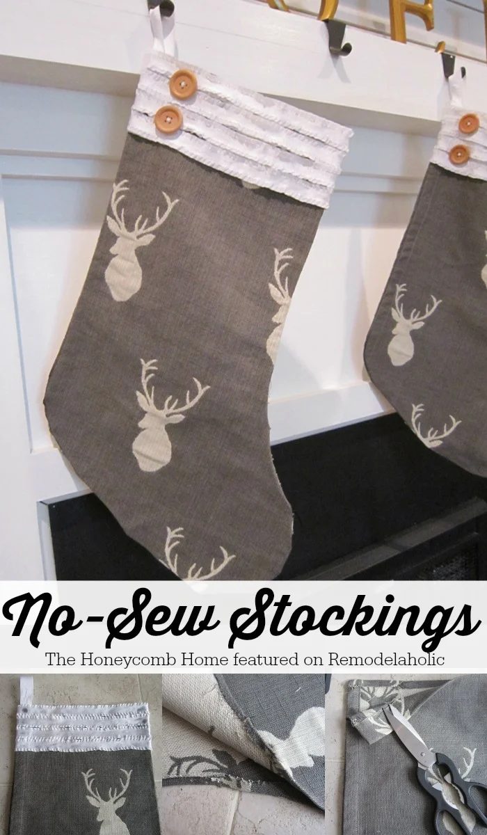 No Sew Stockings - The Honeycomb Home featured on @Bekob