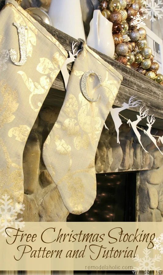 Christmas Stocking Pattern and Sewing walkthrough-13 with snowflakes