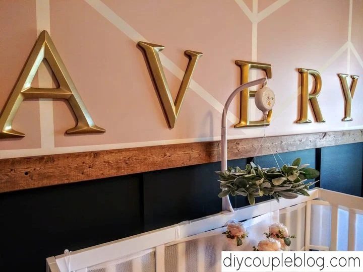 Nursery Painting options Herringbone Stencil With Wood Navy Board And Batten Handmade Couple Feat On Bekob