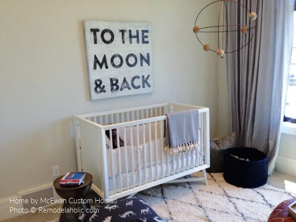 Neutral Nursery White Outer Space Moon Theme UV15 H25 Bekob
