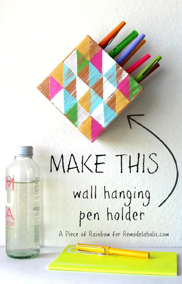 How to Make a Modern Wall Hanging Pen Holder @Bekob