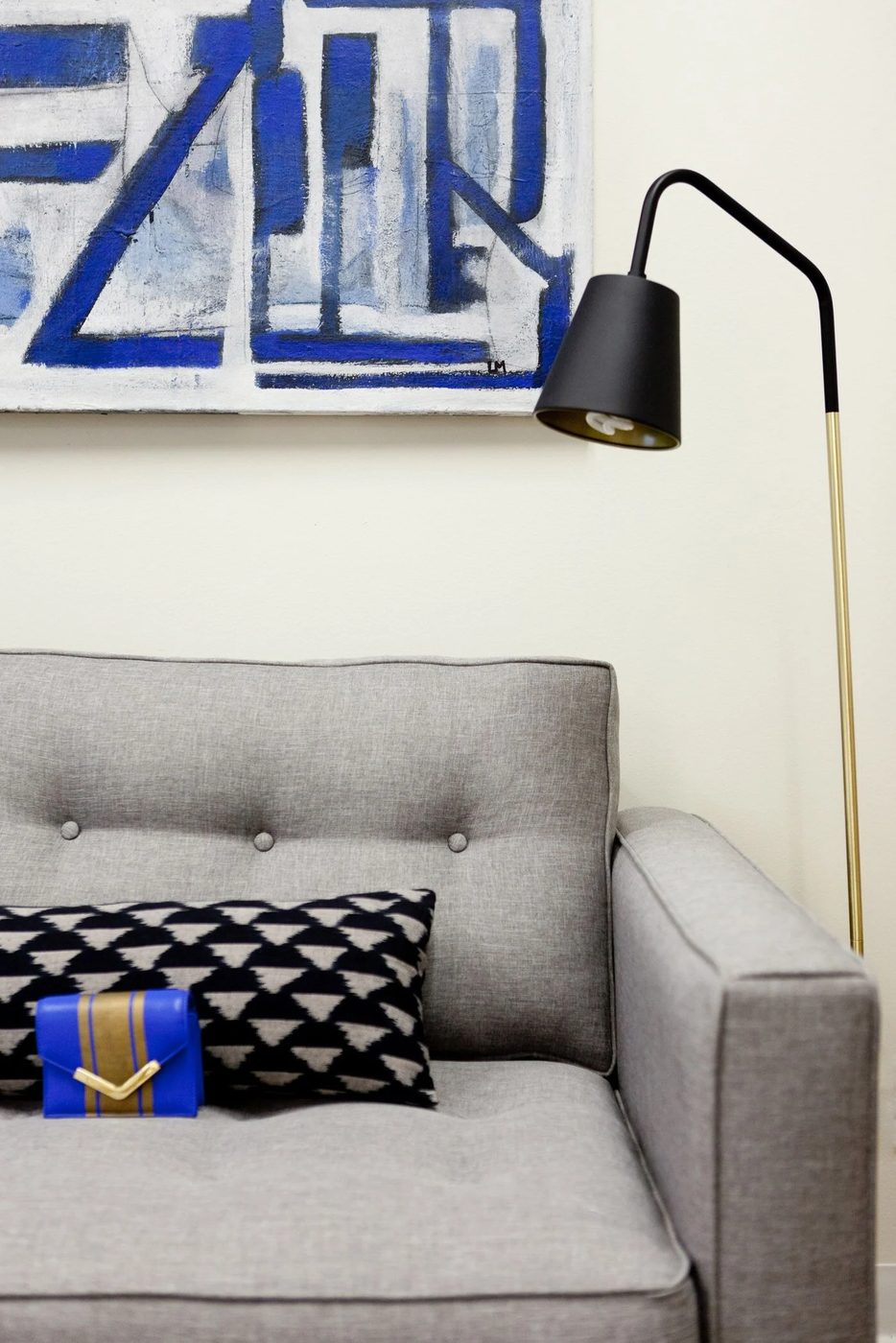 Homepolish Stefani Stein - Michele Marie PR office couch