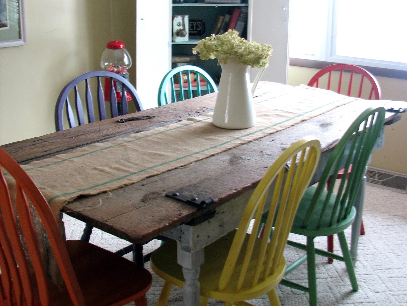 Old Barn Door Recycled into Kitchen Table