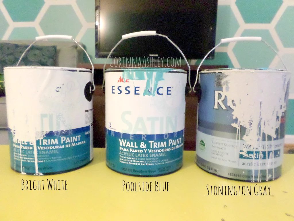 ombre paints for a hexagon accent wall and how to mix paint colors on your own, For My Love Of featured on Bekob