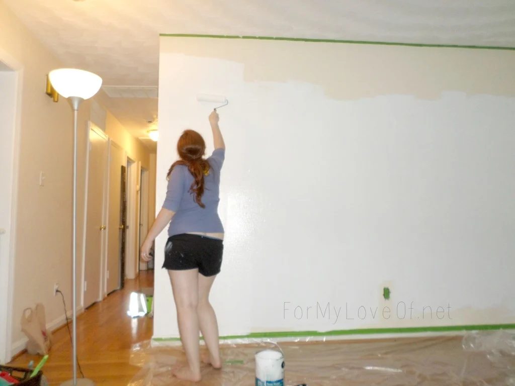 paint the wall all white before taping and painting the hexagon pattern, For My Love Of featured on Bekob