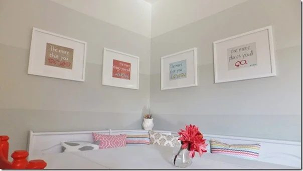 Ombre Painted Walls in Dining Nook