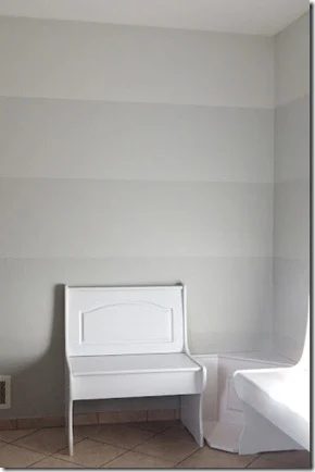 dining nook with ombre painted stripe walls (8)