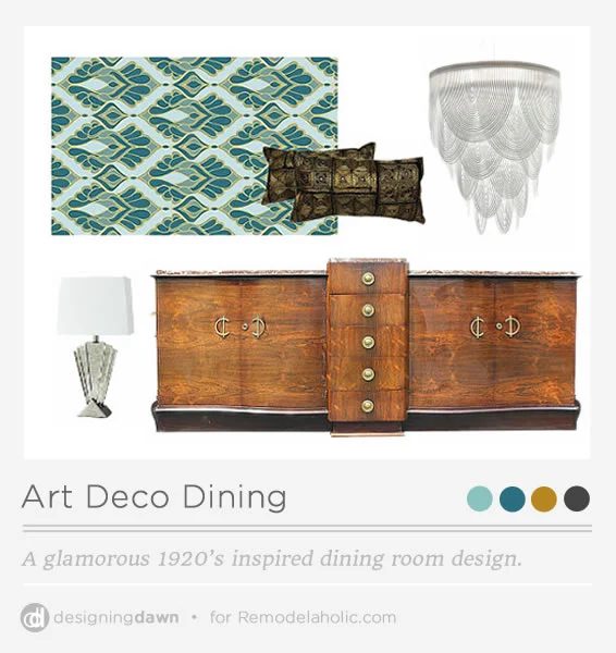 Designing Dawn for Remodelaholi.com - Art Deco Dining