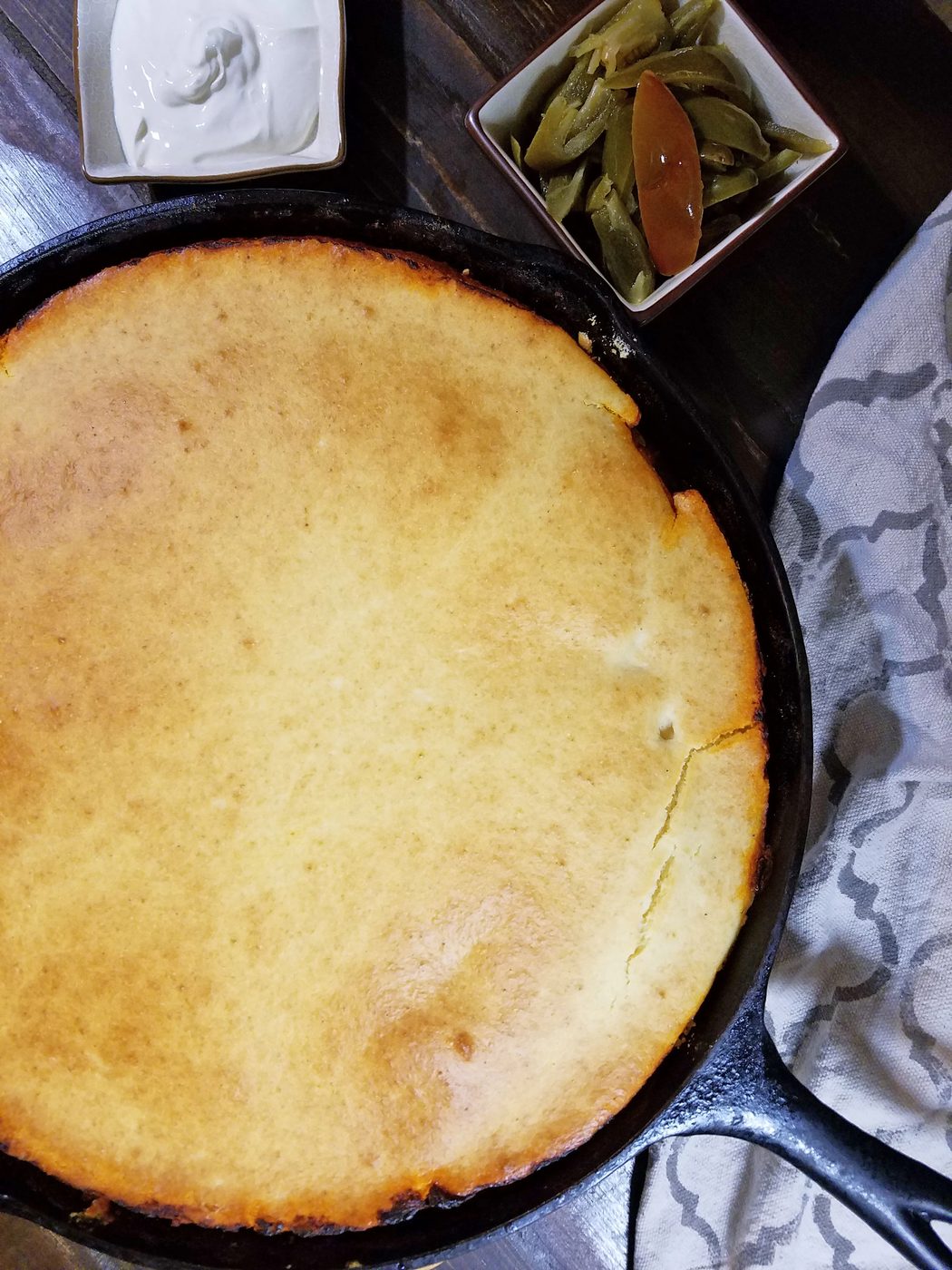Try this for a weeknight meal. A quick and yummy dinner option, skillet chili cornbread via Bekob.com