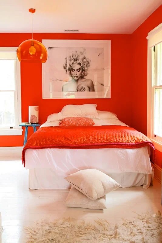 Orange Saturated Room