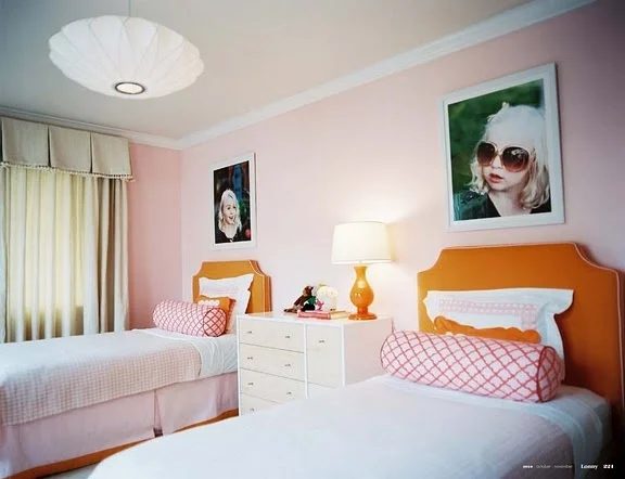 orange headboards
