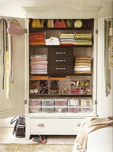 organized armoire via flickr