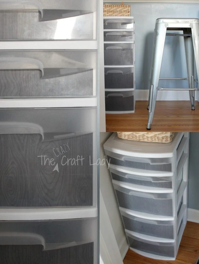 Closet home office with added storage - The Crazy Craft Lady featured on @Bekob