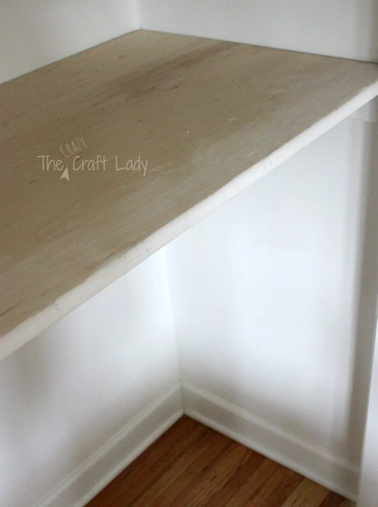 Transform a closet into a home office process2 - The Crazy Craft Lady featured on @Bekob