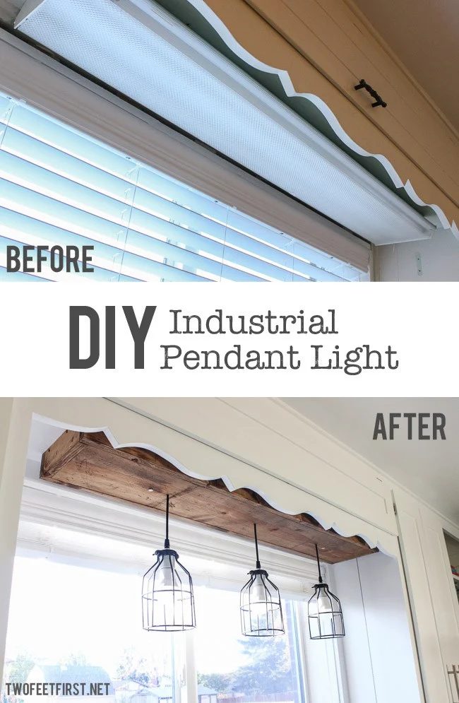 handmade industrial pendant light Two Feet First