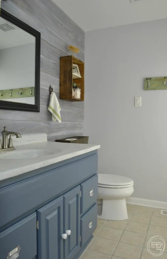 vintage rustic industrial bathroom makeover Refresh Living