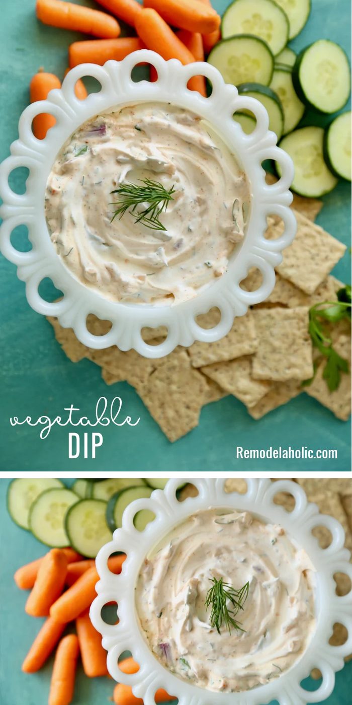 A quick and straightforward way to add some veggies to your appetizers with these delicious Vegetable Dip recipe at Bekob.com