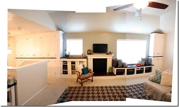 compiled family room built in wall