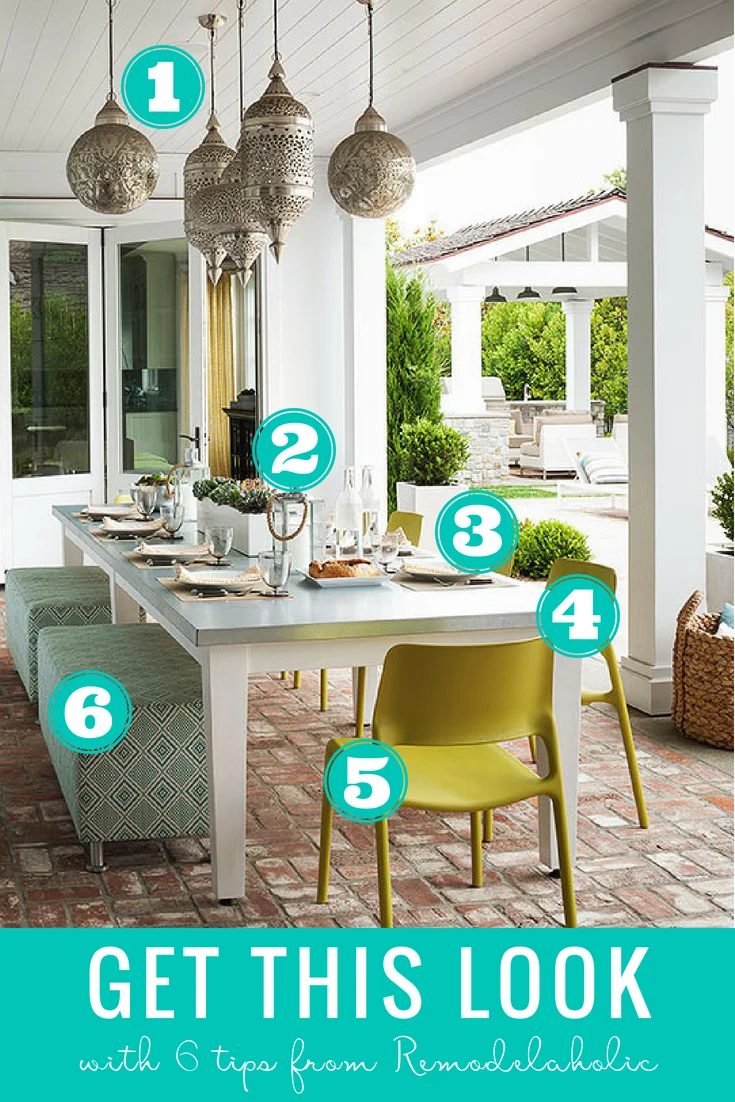 Global Inspired Outdoor Dining Space