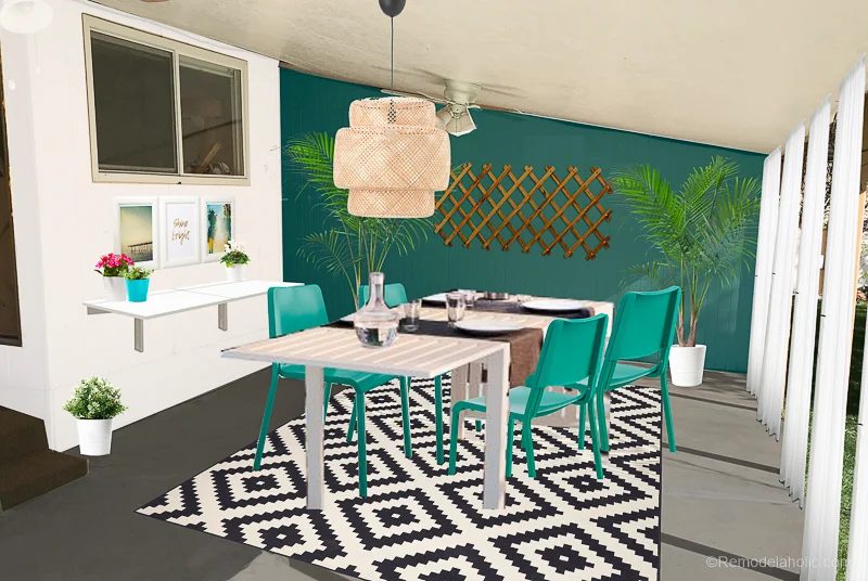 Outdoor Dining Room With IKEA Furniture @Bekob 14