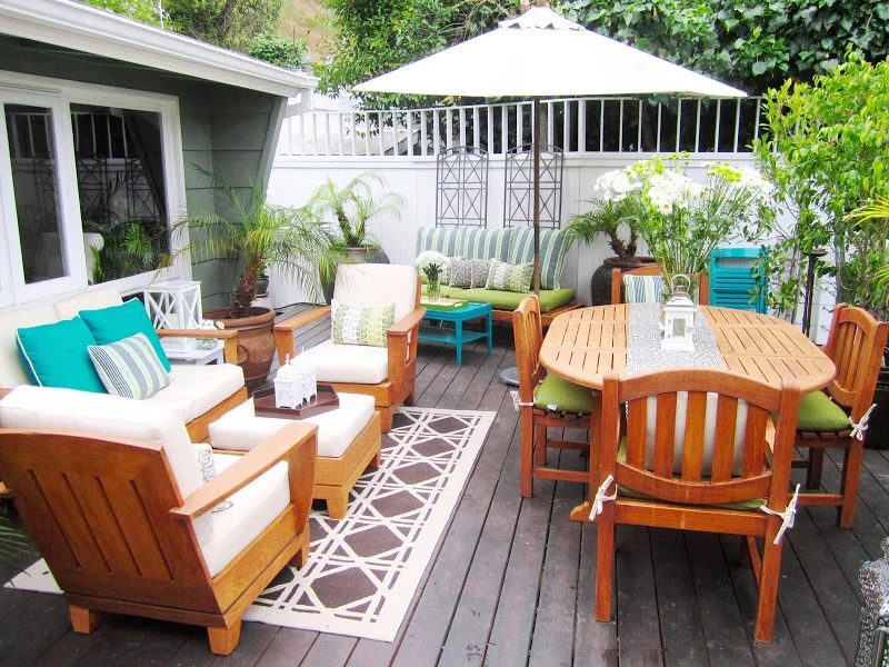 striking backyard deck makeover