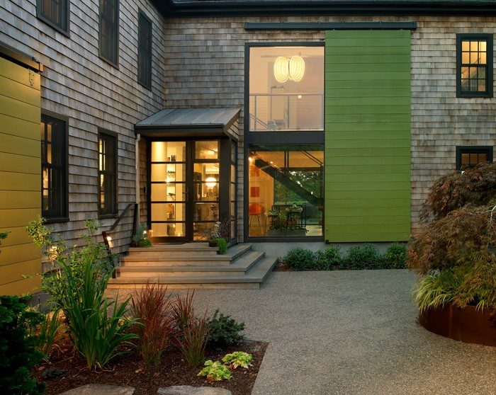 exterior window treatment - two story barn door shutter, Northeast Collaborative Architects
