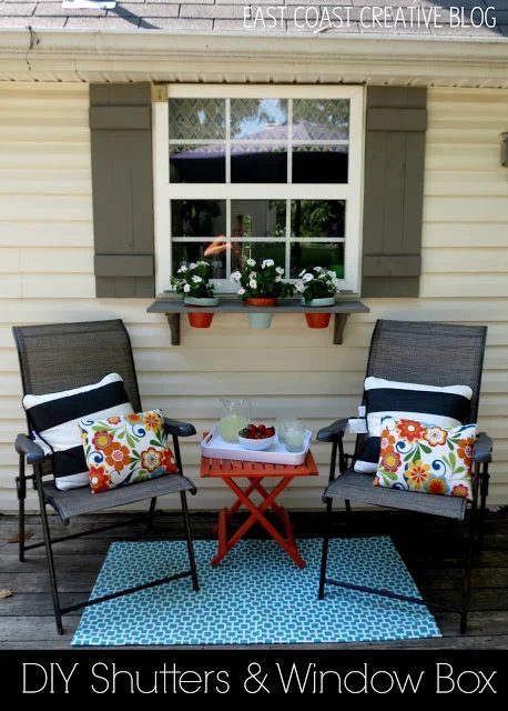 exterior shutters - walkthrough for shutters and window box, East Coast Creative