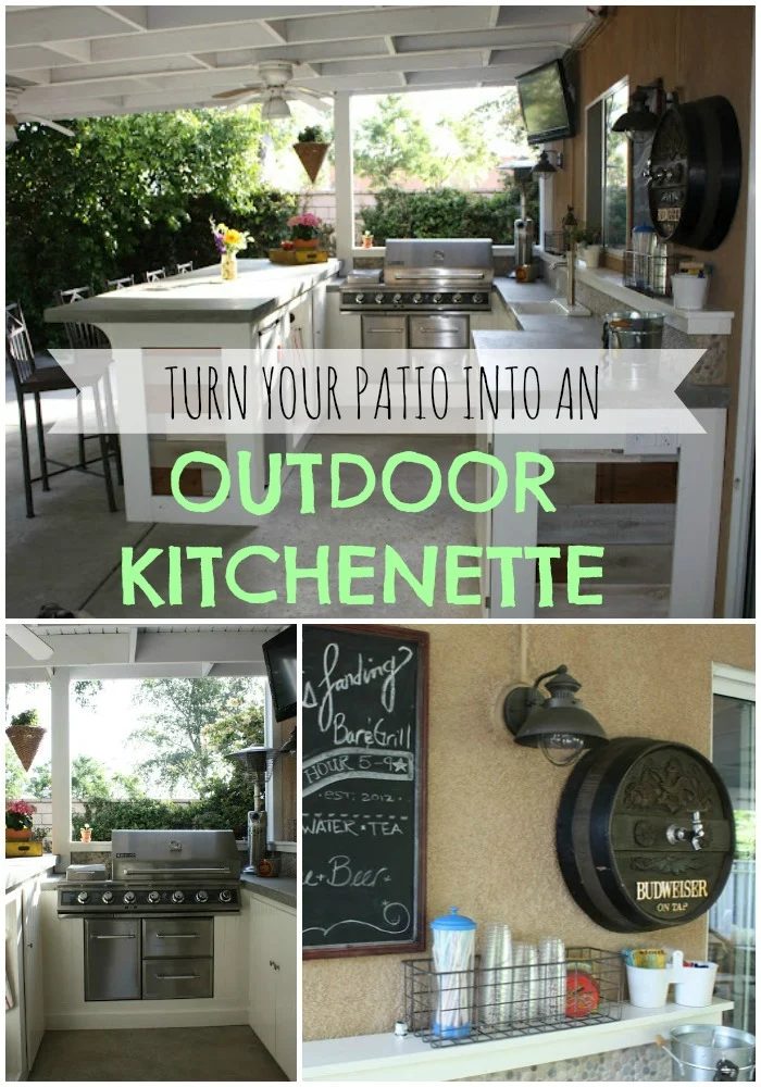 turn your patio into an outdoor kitchenette