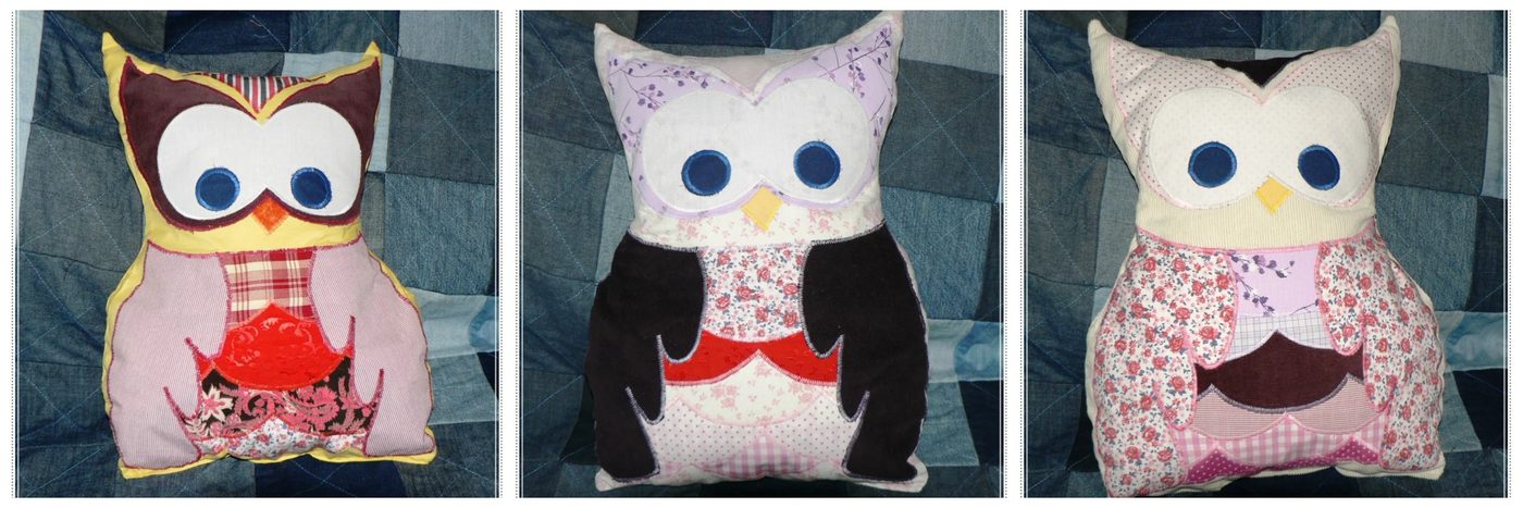 Fabric Owls by Dominika