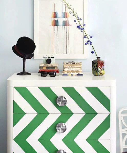 Ginger Penny Pincher chevron dresser