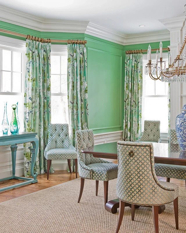 Katie Rosenfeld Design green living room
