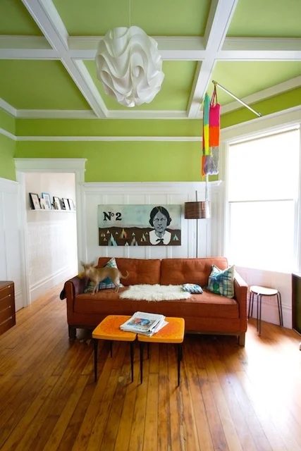 Apartment Therapy mint ceiling