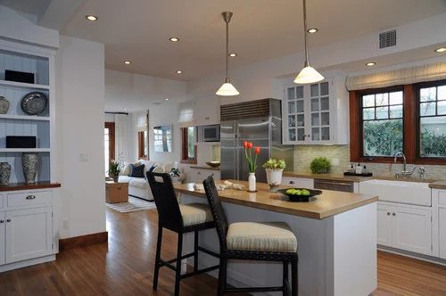 Choosing paint colors that work well with wood trim and flooring.