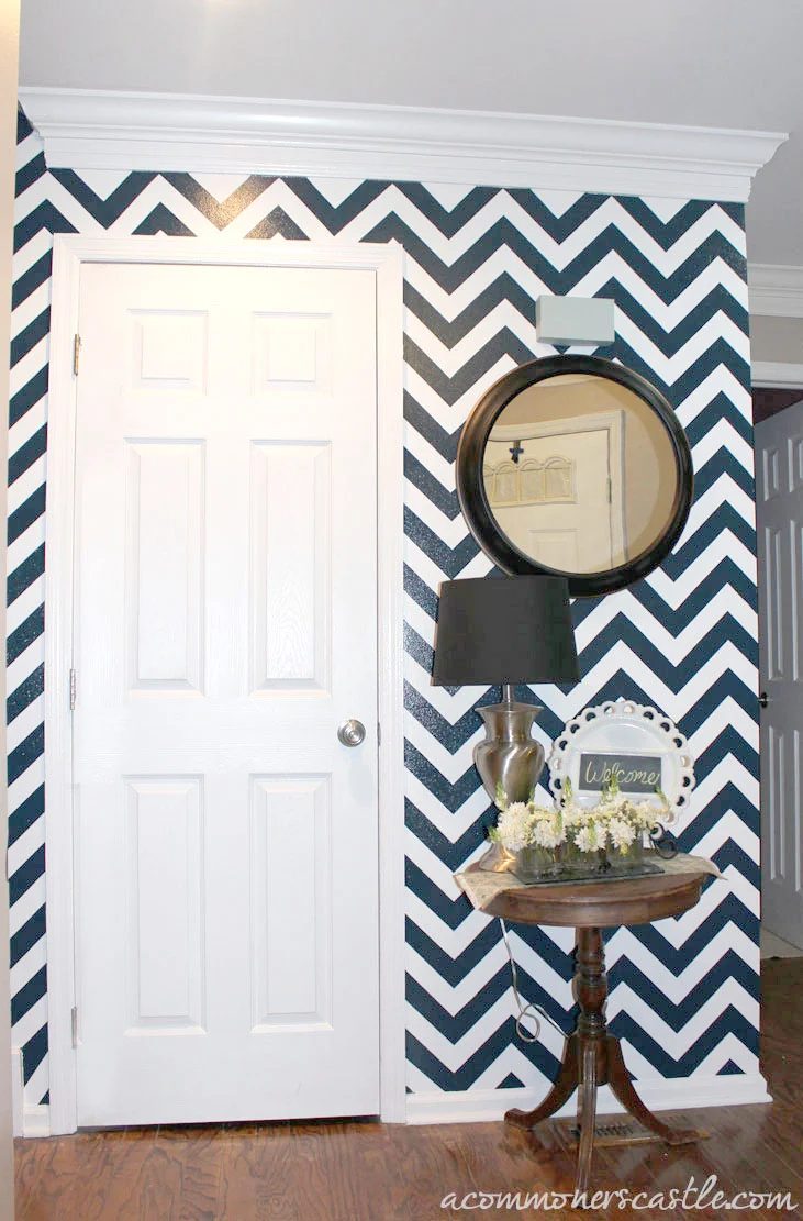 Chrvon stripe painting walkthrough #Chevron #walkthrough #wall (25)