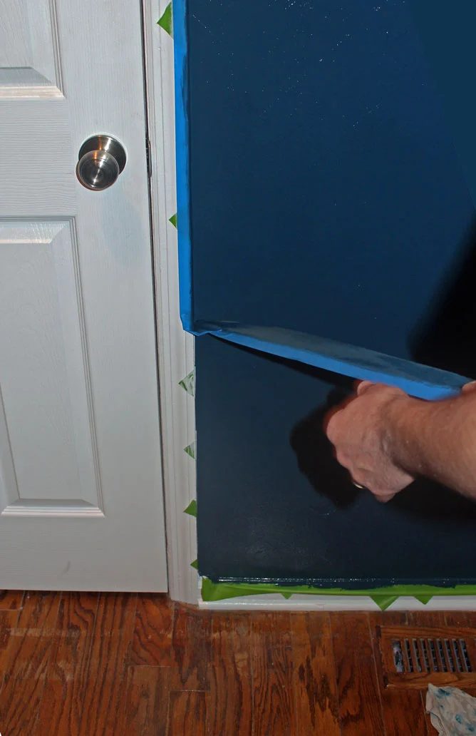 Chrvon stripe painting walkthrough #Chevron #walkthrough #wall (22)