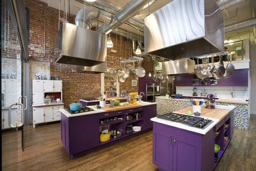 Houzz purple cabinetry