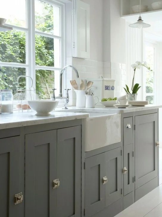 Blog Con Queso gray cabinets