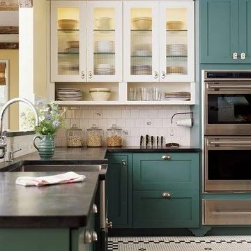 BH&G moody blue cabinets